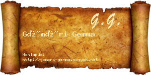 Gömöri Gemma névjegykártya